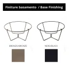 Tavolino da Salotto Rotondo Realizzato in Grès e Acciaio Made in Italy - Paini Viadurini