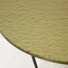 Tavolino da Salotto Rotondo Realizzato in Vetro e Acciaio Made in Italy - Paini Viadurini