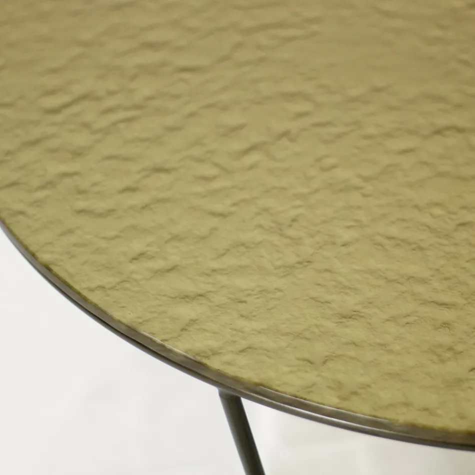 Tavolino da Salotto Rotondo Realizzato in Vetro e Acciaio Made in Italy - Paini Viadurini