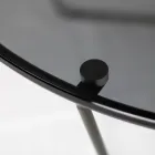 Tavolino da Salotto Rotondo Realizzato in Vetro e Acciaio Made in Italy - Paini Viadurini