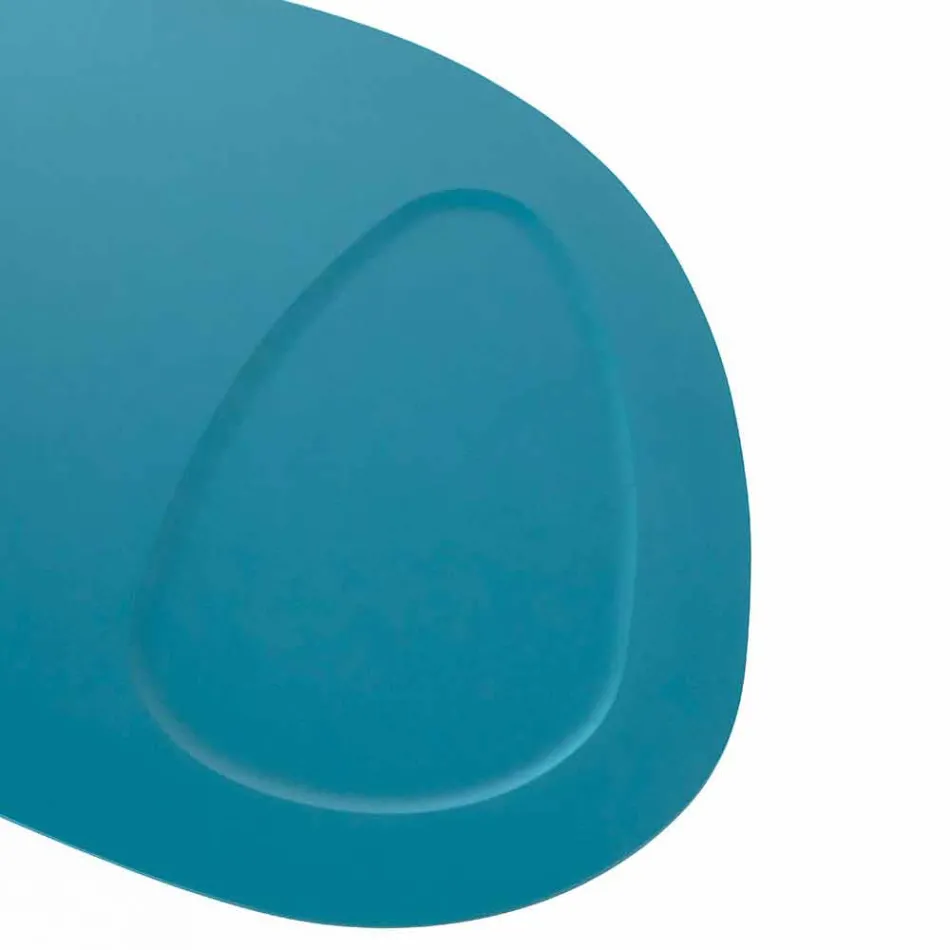 Tavolino da Salotto Sagomato Moderno in Mdf e Metallo Cromato – Pimpa Viadurini