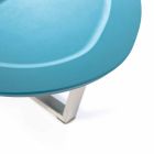 Tavolino da Salotto Sagomato Moderno in Mdf e Metallo Cromato – Pimpa Viadurini