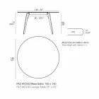 Tavolino da Salotto Tondo in Legno e Piano Hpl in 2 Misure - Faz Wood by Vondom Viadurini