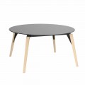 Tavolino da Salotto Tondo in Legno e Piano Hpl in 2 Misure - Faz Wood by Vondom