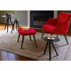 Tavolino da Salotto Tondo in Legno Laccato Grigio Nero Made in Italy - Stoccarda Viadurini