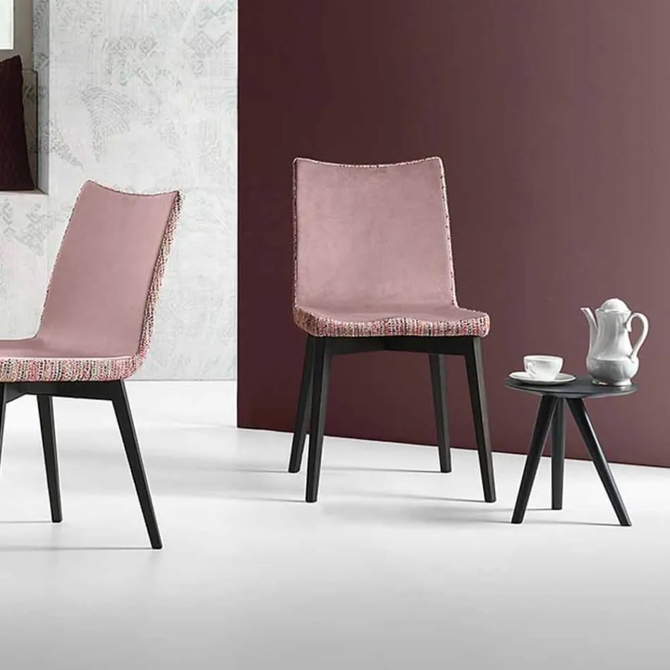 Tavolino da Salotto Tondo in Legno Laccato Grigio Nero Made in Italy - Stoccarda Viadurini