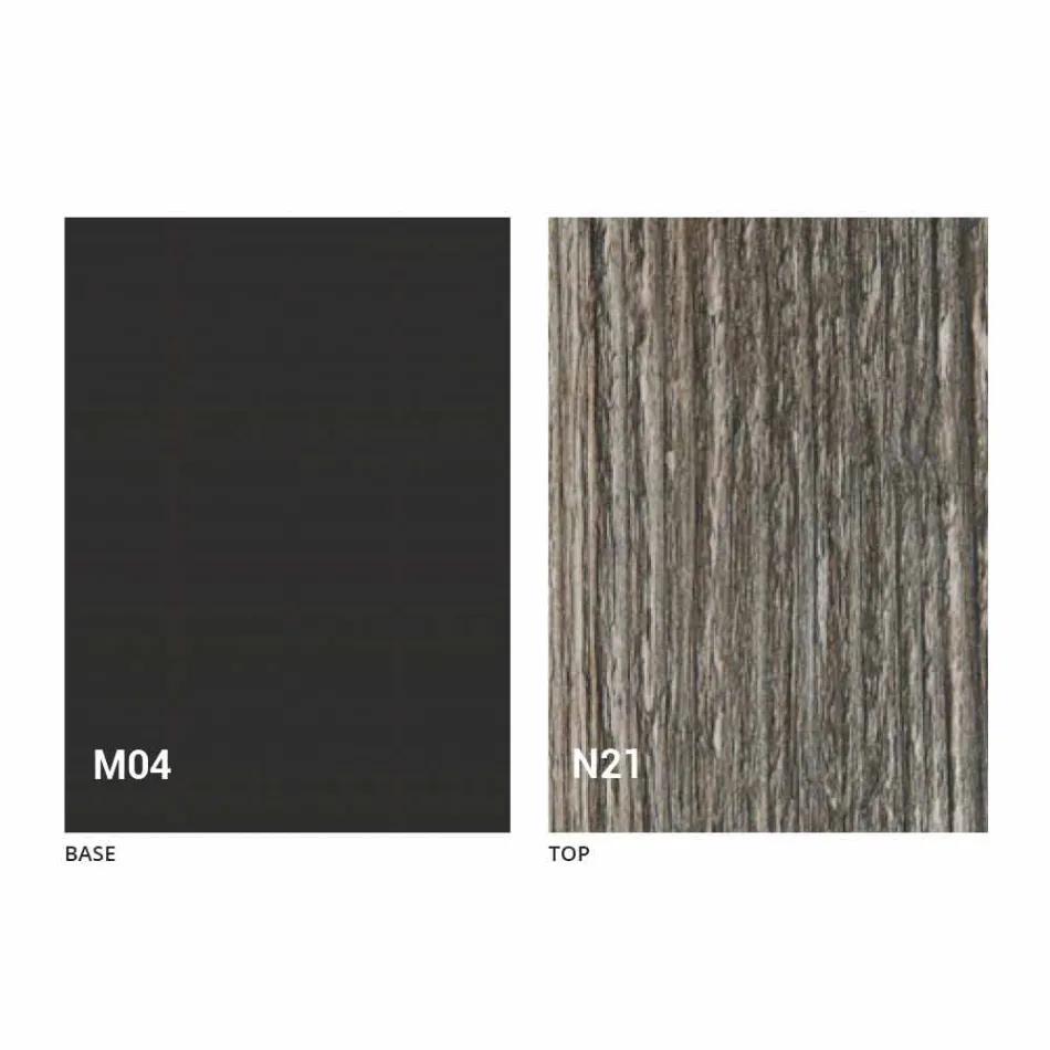 Tavolino da Salotto Trasformabile in Legno e Acciaio Made in Italy - Demetro Viadurini