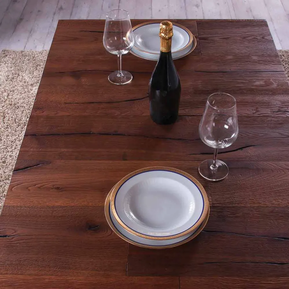 Tavolino da Salotto Trasformabile in Legno e Metallo Made in Italy - Patroclo Viadurini