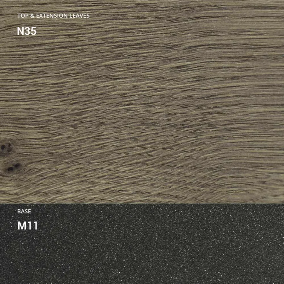 Tavolino da Salotto Trasformabile in Legno e Metallo, Made in Italy - Sanrocco Viadurini