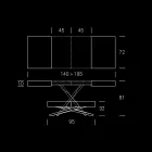 Tavolino da Salotto Trasformabile in Legno e Metallo, Made in Italy - Sanrocco Viadurini
