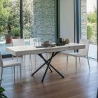 Tavolino da Salotto Trasformabile in Legno e Metallo, Made in Italy - Sanrocco Viadurini