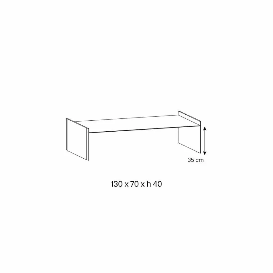 Tavolino da Salotto Vetro Extrachiaro con Bisellatura Made in Italy – Imperativo Viadurini