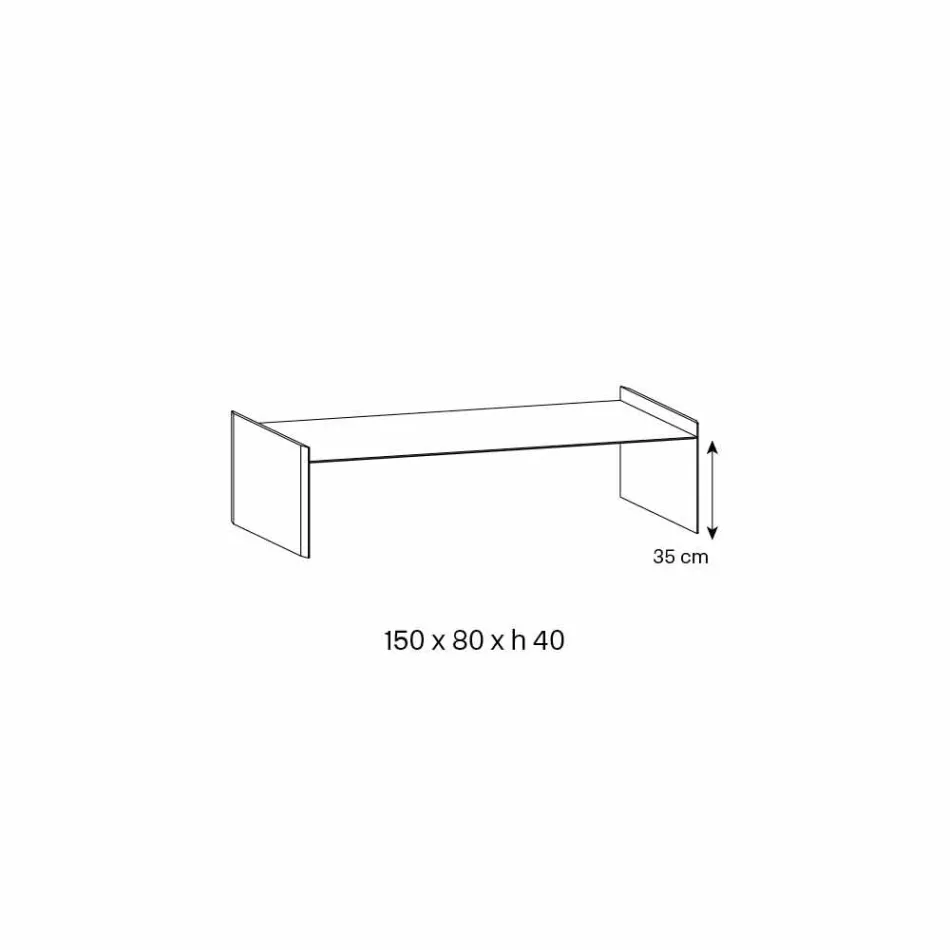 Tavolino da Salotto Vetro Extrachiaro con Bisellatura Made in Italy – Imperativo Viadurini