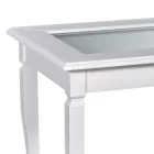 Tavolino da Soggiorno con Bacheca in Vetro Made in Italy - Demetra Viadurini