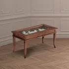 Tavolino da Soggiorno con Bacheca in Vetro Made in Italy - Demetra Viadurini