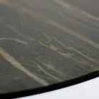 Tavolino da Soggiorno in Acciaio e Grès Porcellananto Realizzato in Italia - Aspira Viadurini