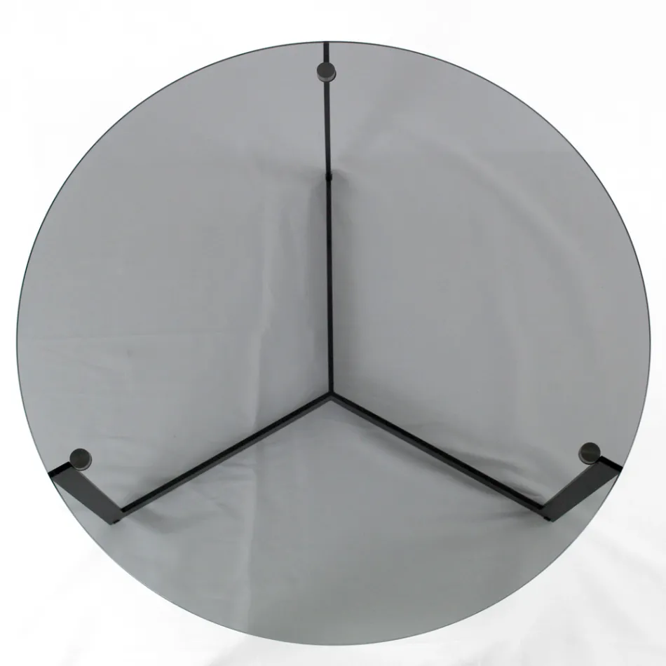 Tavolino da Soggiorno in Acciaio e Vetro Realizzato in Italia - Aspira Viadurini