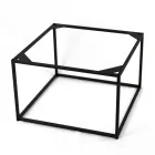 Tavolino da Soggiorno in Grès e Acciaio Made in Italy - Birba Viadurini