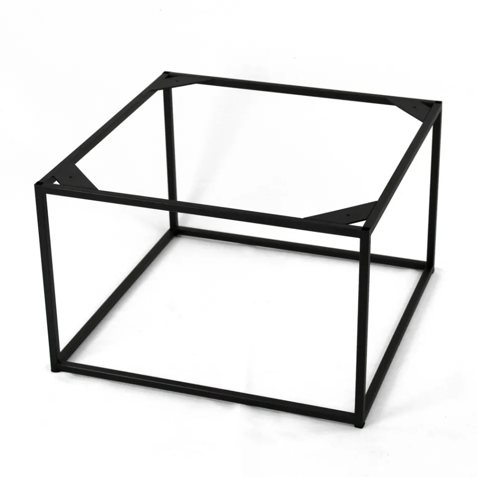 Tavolino da Soggiorno in Grès e Acciaio Made in Italy - Birba Viadurini