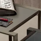 Tavolino da Soggiorno in Metallo e Vetro di Design Geometrico - Zigozago Viadurini