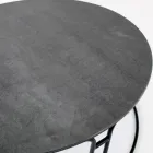 Tavolino da Soggiorno Piano e Base Rotondi Made in Italy - Tullia Viadurini