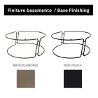 Tavolino da Soggiorno Piano in Vetro e Base Rotonda Made in Italy - Tullia Viadurini