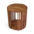 Tavolino da Soggiorno Realizzato in Legno di Acacia - Vortice Viadurini