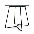 Tavolino da Soggiorno Rotondo con Piano in Grès Porcellanato Made in Italy - Paini Viadurini