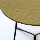 Tavolino da Soggiorno Rotondo con Piano in Vetro Made in Italy - Paini Viadurini