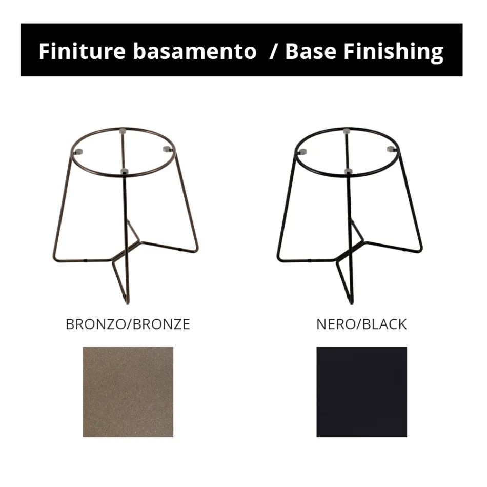 Tavolino da Soggiorno Rotondo con Piano in Vetro Made in Italy - Paini Viadurini