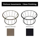 Tavolino da Soggiorno Rotondo in Acciaio e Vetro Made in Italy - Alisea Viadurini