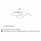 Tavolino design moderno in legno di larice con inserti in inox Giglio Viadurini