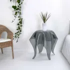 Tavolino design moderno in plexiglass fumé Otto, made in Italy Viadurini