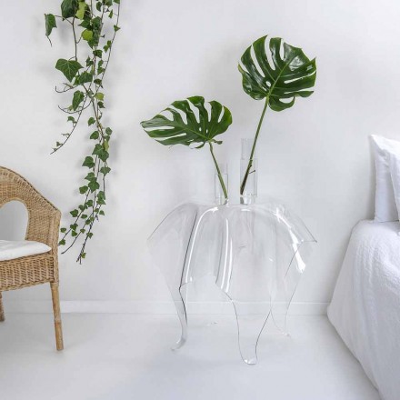 Tavolino design moderno in plexiglass trasparente Otto, made in Italy Viadurini