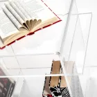 Tavolino di design in plexiglass con tre ripiani made in Italy, Gosto Viadurini
