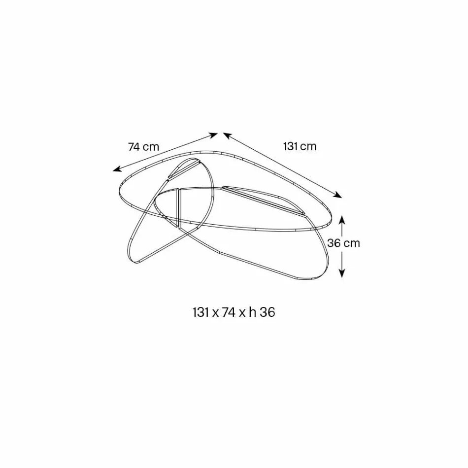 Tavolino di Design in Vetro Trasparente, Fumè ed Acidato Made in Italy – Tac Tac Viadurini