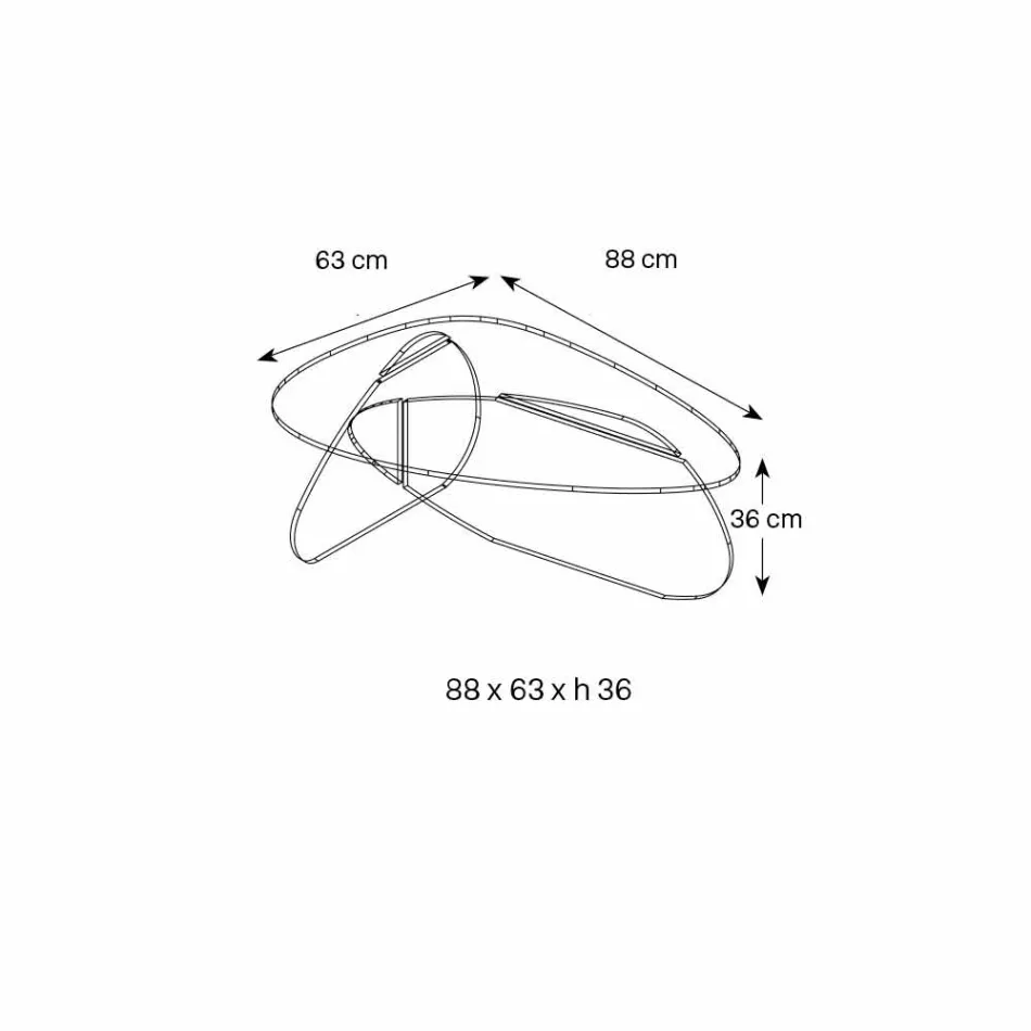 Tavolino di Design in Vetro Trasparente, Fumè ed Acidato Made in Italy – Tac Tac Viadurini