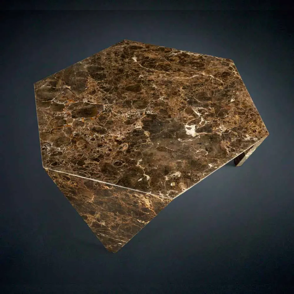 Tavolino di servizio completamente in marmo Ruche Viadurini