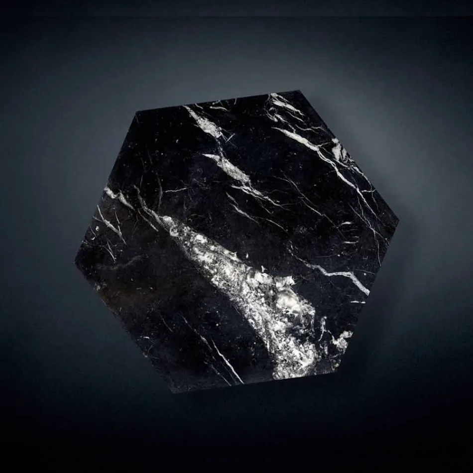 Tavolino di servizio completamente in marmo Ruche Viadurini