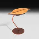 Tavolino di servizio in legno rovere e gambe in acciaio Adamo Viadurini