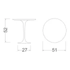 Tavolino Eero Saarinen H 52 Rotondo in Marmo Calacatta Oro Made in Italy - Scarlet Viadurini