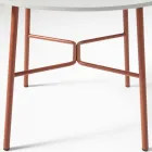 Tavolino Esterno Rotondo in Hpl con Base in Metallo Made in Italy - Makino Viadurini