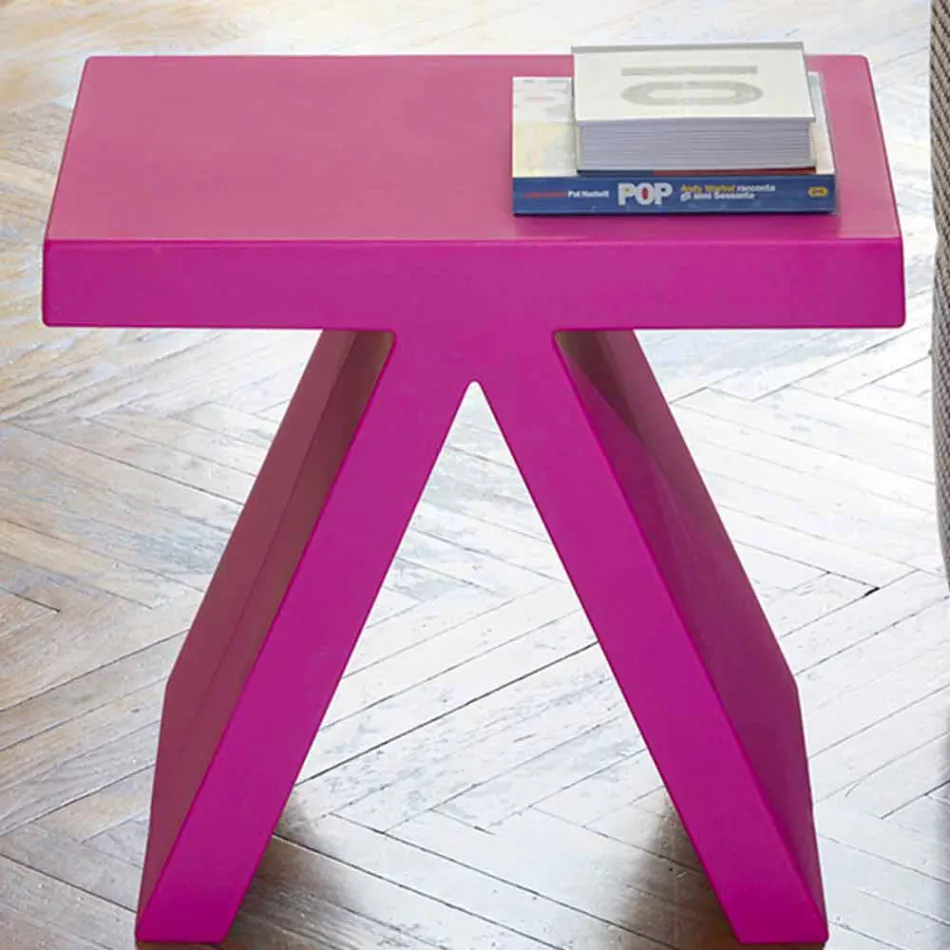 Tavolino geometrico colorato Slide Toy da interni prodotto in Italia Viadurini