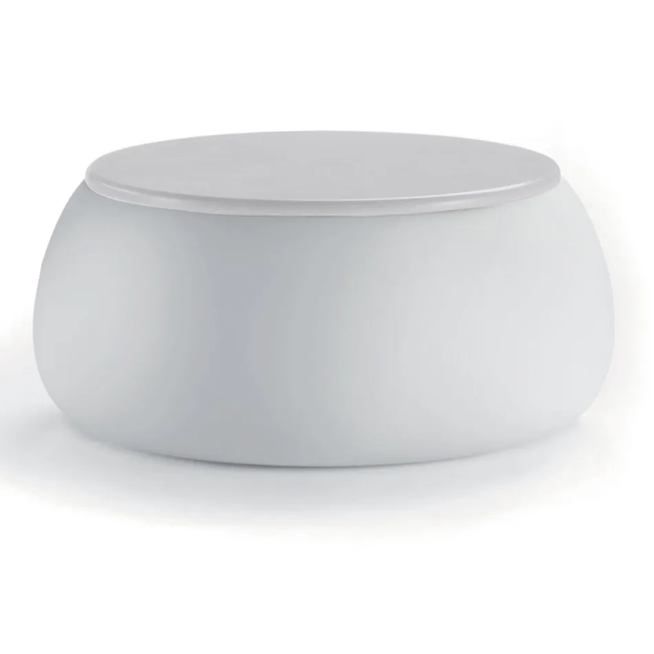 Tavolino Giardino con Piano Tondo in Polietilene  Made in Italy - Tibaldo  Viadurini