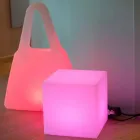 Tavolino Illuminato Colorato di Design Moderno con Attacco a Scelta - Dadostar Viadurini