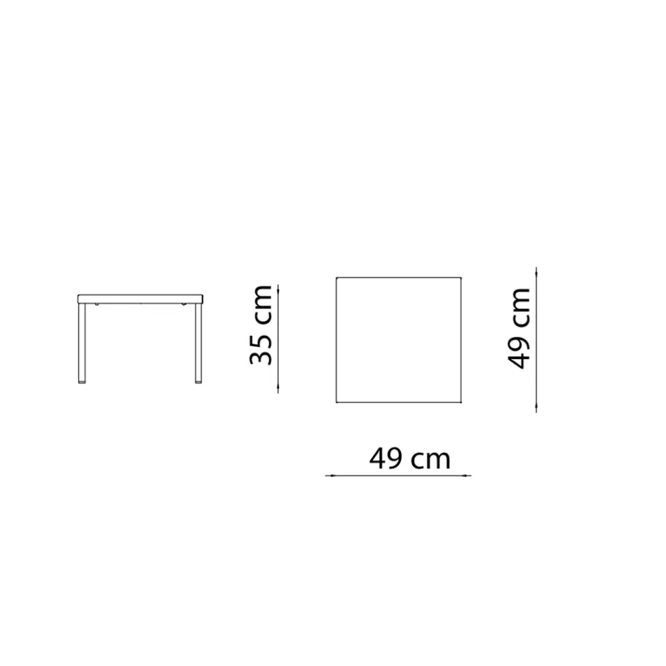 Tavolino Impilabile da Giardino in Acciaio Zincato Realizzato in Italia – Aberdeen Viadurini