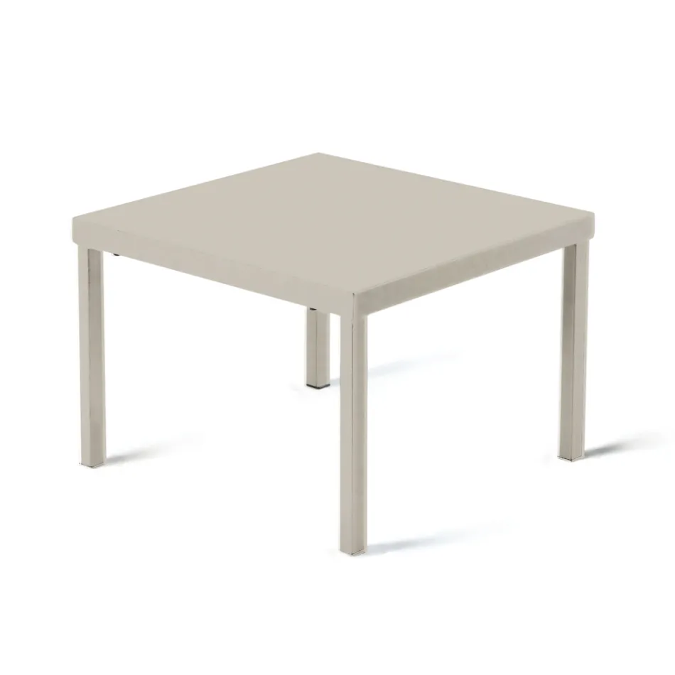 Tavolino Impilabile da Giardino in Acciaio Zincato Realizzato in Italia – Aberdeen Viadurini