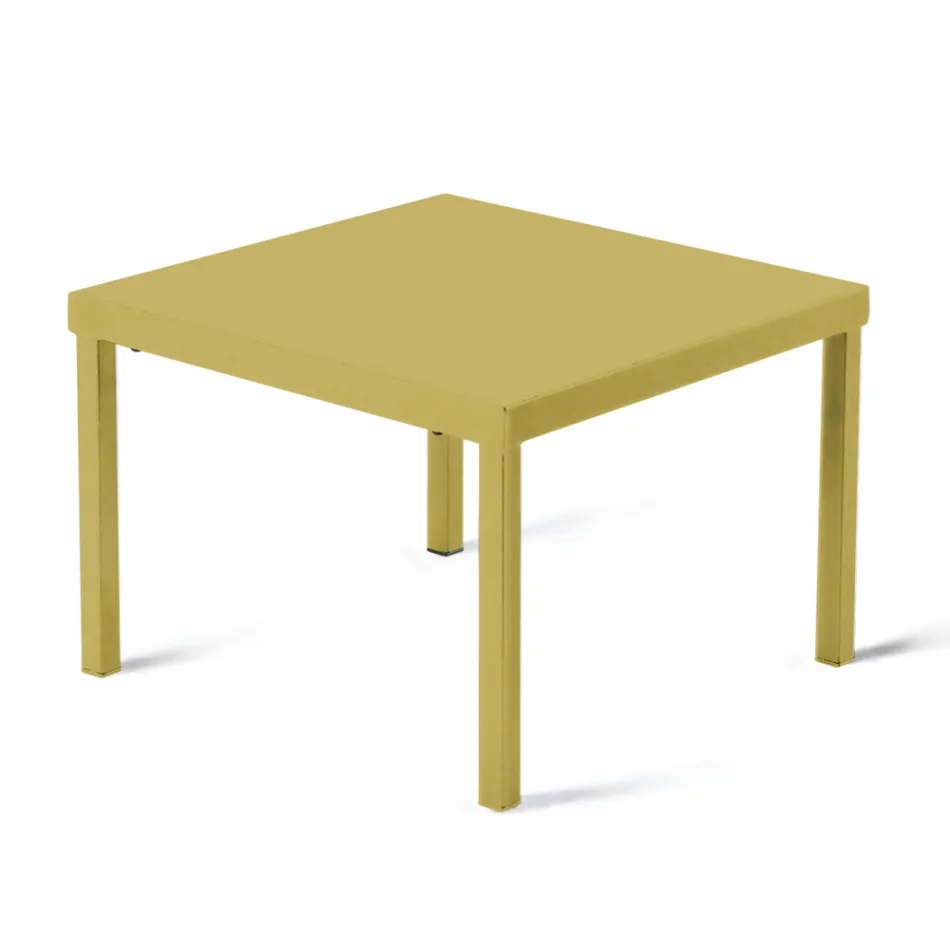 Tavolino Impilabile da Giardino in Acciaio Zincato Realizzato in Italia – Aberdeen Viadurini