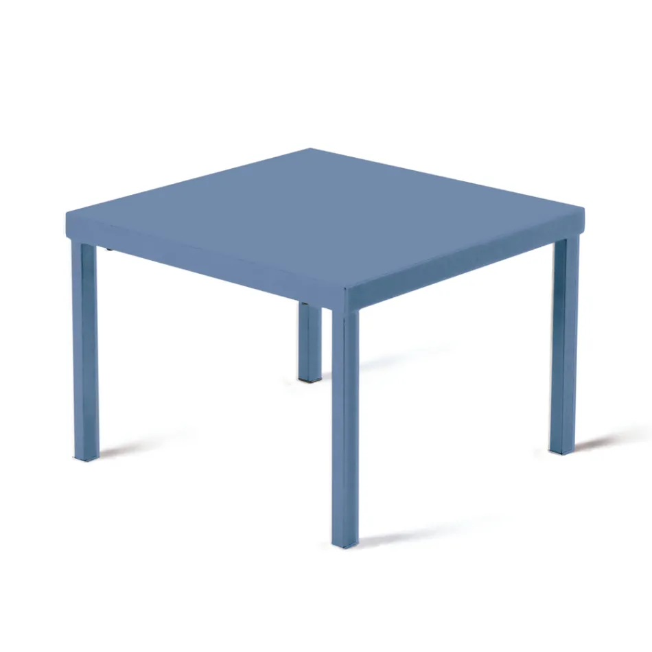 Tavolino Impilabile da Giardino in Acciaio Zincato Realizzato in Italia – Aberdeen Viadurini