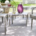 Tavolino Impilabile da Giardino in Acciaio Zincato Realizzato in Italia – Aberdeen Viadurini